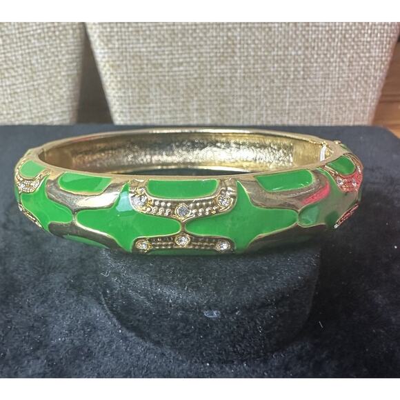 Sequin Nordstrom Multicolor Gold Tone Statement Enamel Bangle Bracelet # 389 - Picture 1 of 3
